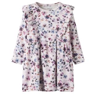 Robe Fleuris Rose/Blanc Fille Name it Fkayla pas cher
