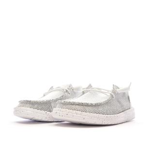 Chaussures Blanches/Grises Femme Hey Dude Wendy Sox vue 6