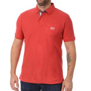 Polo Rouge Vif Homme Lee Cooper Opan pas cher