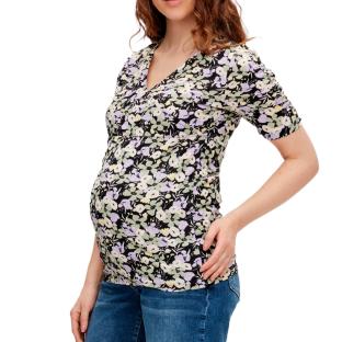 Blouse Violette/Noire/Jaune Femme Mamalicious Janice vue 0