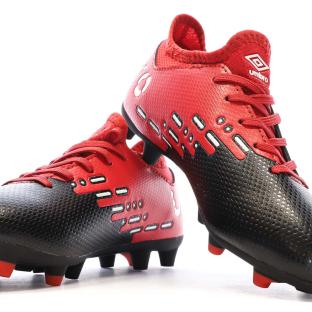 Chaussures de foot Rouge/Noir Junior Umbro Cypher FG vue 7