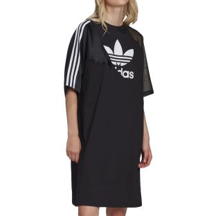 Robe T-shirt Noir Femme Adidas Trefoil pas cher