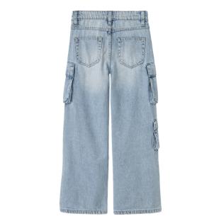Jean Baggy Bleu Clair Fille Name it Wide Cargo 8772 vue 2
