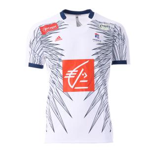 France Maillot Blanc/Bleu Homme Adidas pas cher