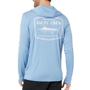 T-shirt Manches Longues Bleu Homme Salty Crew Stealth Hood vue 2