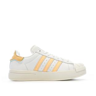 Baskets Blanche/Verte Femme Adidas Superstar Ayoon vue 2