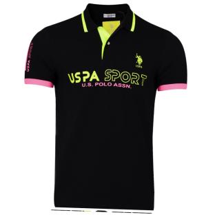 Polo Noir Homme US Polo ASSN RAMS pas cher