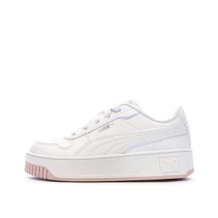 Baskets Blanches Fille Puma Carina pas cher