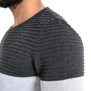 Pull Gris Homme Just Emporio 504 vue 2