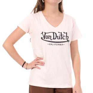 T-Shirt Rose Clair Homme Von Dutch LRO pas cher