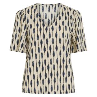 Top beige/azul para mujer de Vila Viadda ver 0