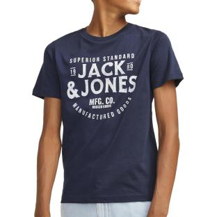 T-shirt Marine Garçon Jack & Jones Jeans pas cher