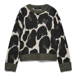 Vero Moda Leonie Women’s Black/Beige Printed Jumper Photo of the Espace des Marques %store% store - view of %key%