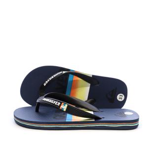 Tongs Noir/Marine Garçon Quiksilver Java Quik pas cher