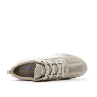 Baskets Beiges Femme Skechers Bobs Squad Tough Talk vue 4