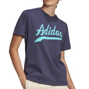 T-shirt Bleu Femme Adidas Modern B-Ball pas cher