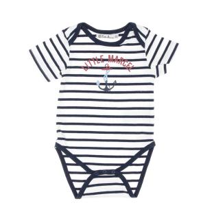 Body Blanc/Marine Garçon/Fille Little Marcel LMEV0304 pas cher