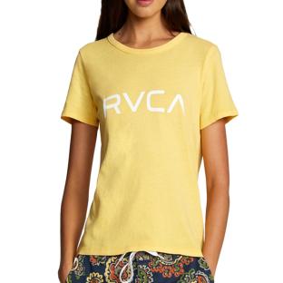 T-shirt Jaune Femme RVCA Big pas cher