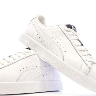Baskets Blanches Homme Puma Clyde Varsity vue 0