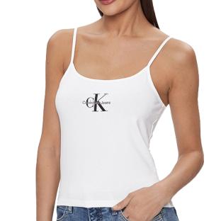 Débardeur Blanc Femme Calvin Klein Jeans Strappy pas cher