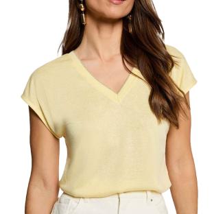 Camiseta amarilla de mujer Morgan con motivos decorativos ver 0