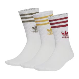 X3 Paires de Chaussettes Blanches Mixte Adidas Crew Sock vue 0