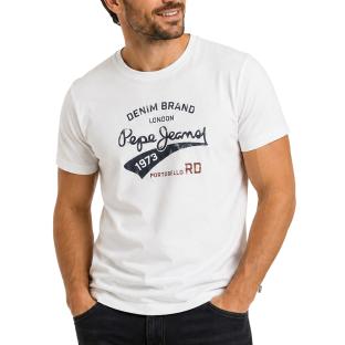 T-Shirt Blanc Homme Pepe jeans Nd vue 0