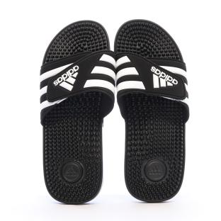 Claquettes Noires/Blanches Homme Adidas Adissage F35580 pas cher
