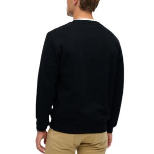 Pull Noir Homme Superdry Essential Logo Crew vue 2