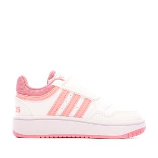 Baskets Blanches Fille Adidas Hoops 3.0 Cf I vue 2