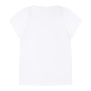 T-shirt Blanc Garçon Calvin Klein Jeans Chest vue 2