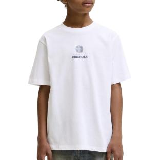 T-Shirt Blanc Garçon Jack & Jones Dia vue 0
