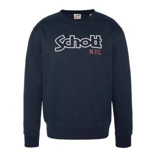 Sweat Marine Homme Schott Vintage pas cher