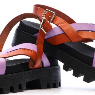 Sandales Vert/Mauve/Rouge Femme Pare Gabia Dafne vue 0