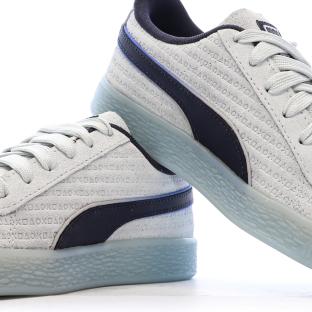 Baskets Grises/Noires Garçon Puma Suede vue 7