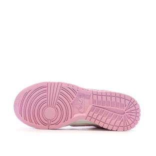 Baskets Rose/Ecru Femme Nike Dunk Low vue 5