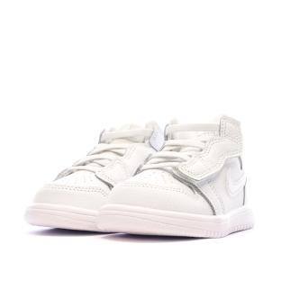 Baskets Blanches Garçon Nike Jordan 1 vue 6