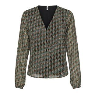 Blouse Verte/Noire à Motifs Femme Only Sierra vue 0