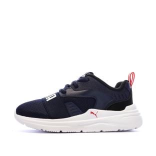 Puma Soft Wired 2 Sneaker für Jungen in Marineblau/Weiß/Rosa Ansicht 0