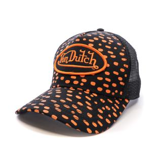 Casquette Noire/Orange Homme Von Dutch 909140 pas cher