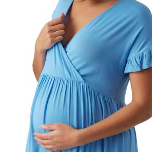 Robe D'allaitement Bleu Femme Mamalicious Helen vue 3