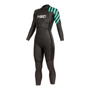 Combinaison Néoprène Mako Hali Plus Noir Vert Femme vue 0