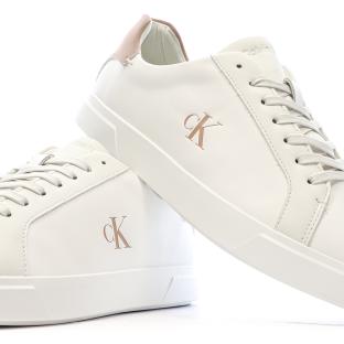 Baskets Blanc/Rose Femme Calvin Klein Jeans Low Pro Cups vue 0