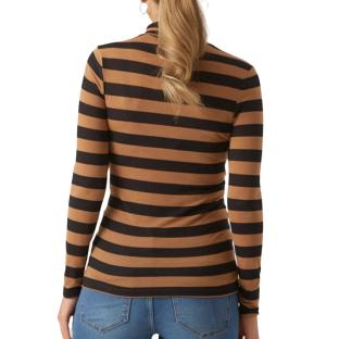 T-shirt Manches Longues Orange/Noir Femme Mamalicious Nellie vue 0