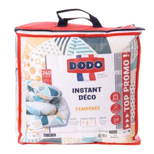 Couette Bleu/Blanc Dodo Instant Déco 220x240 pas cher