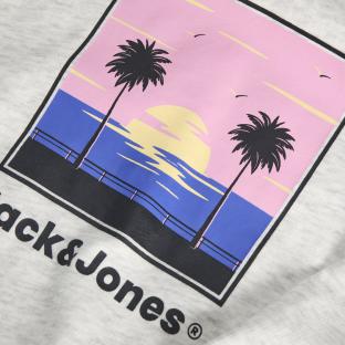 Sweat Gris Garçon Jack and Jones Hood vue 0