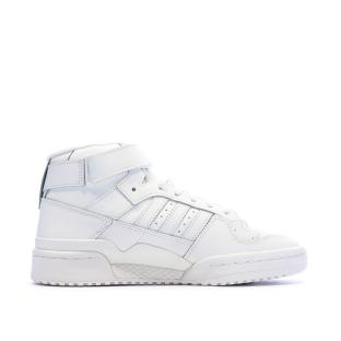 Baskets Blanches Homme Adidas Forum Mid vue 0