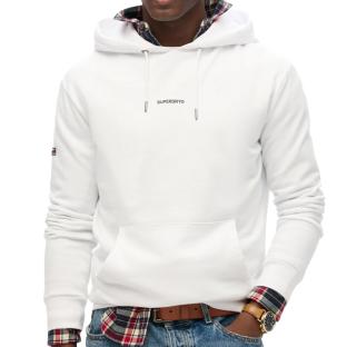 Sweat à Capuche Blanc Homme Superdry Plain Hood pas cher