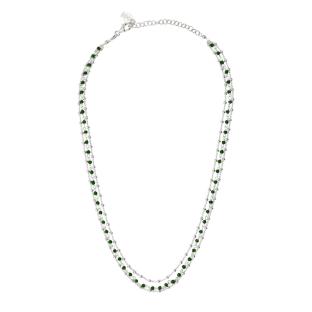Collier Multi Chaînes Vert Clio Blue Noemie pas cher