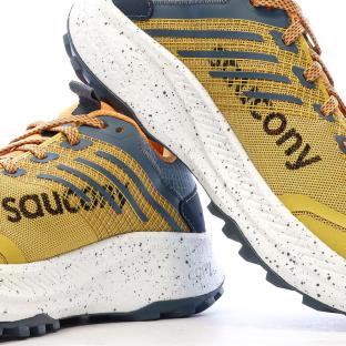 Chaussures de trail Jaunes Homme Saucony Ride vue 7